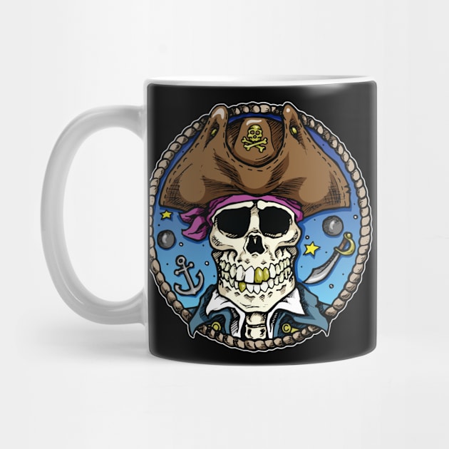 Pirate Skull by Laughin' Bones